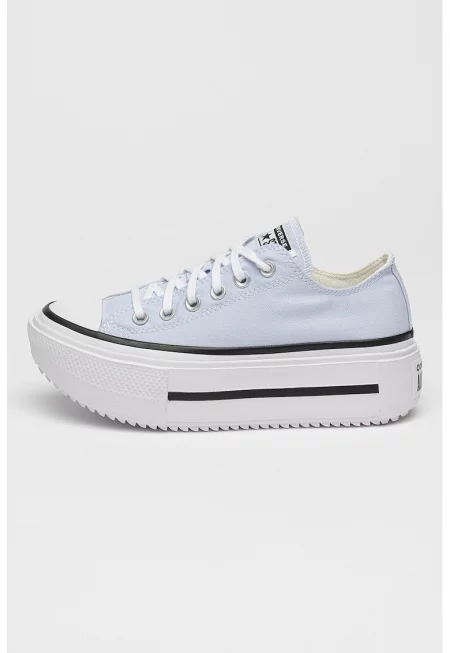 Платнени тренировъчни обувки Lift с двойна платформа - Небесносин