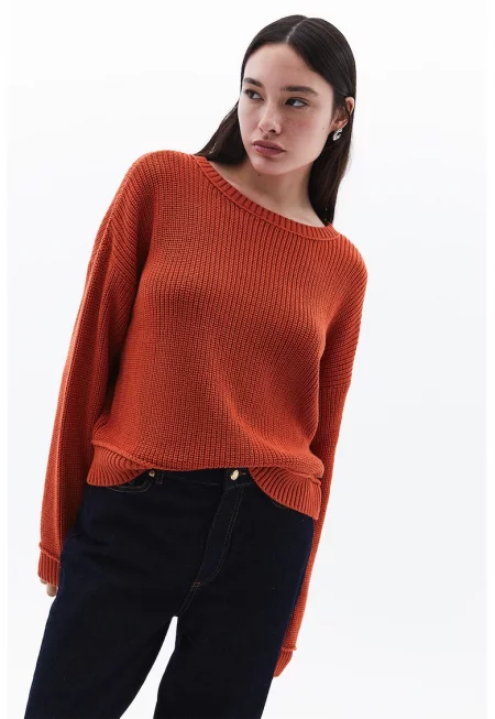 Плетен пуловер