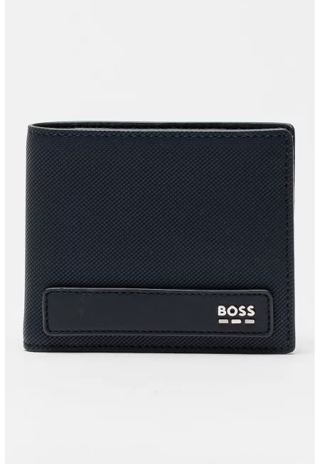 Портфейл Jinko от еко кожа с двойно прегъване - Тъмносин