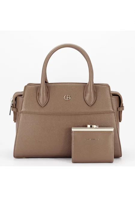 Премиум чанта с портфейл B-CB2427-1 M7 - Кафяв