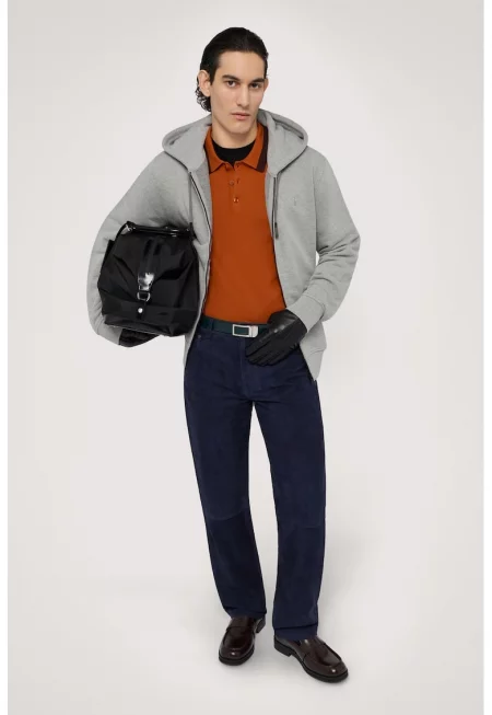 Пуловер с яка и цепка с копчета - Мандарина