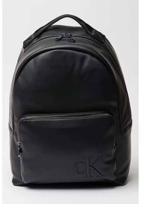 Раница с релефен монограм и лого - Черен