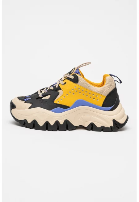 Скосени спортни обувки Trail One - Черен/Жълт/Бежов