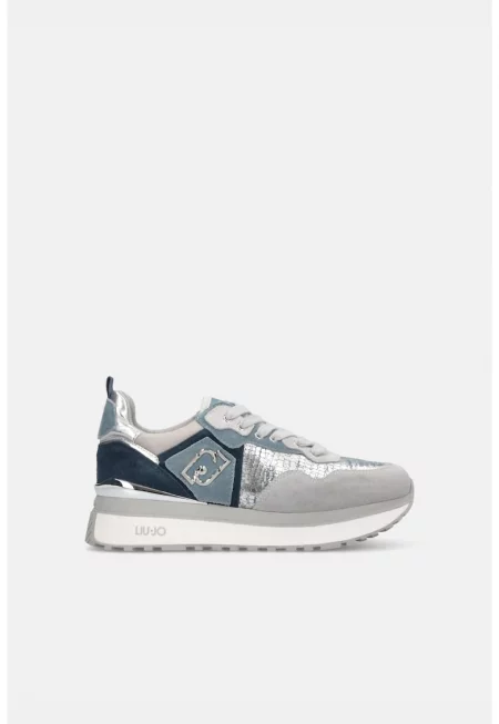 Спортни обувки от велур и метални детайли