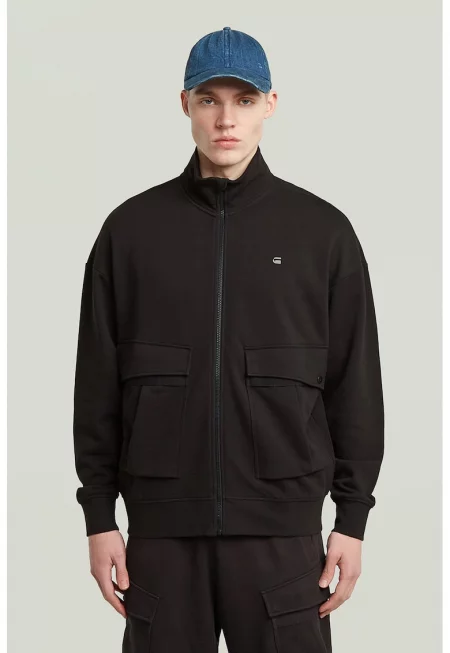 Суитшърт от органичен памук с джобове с капаче