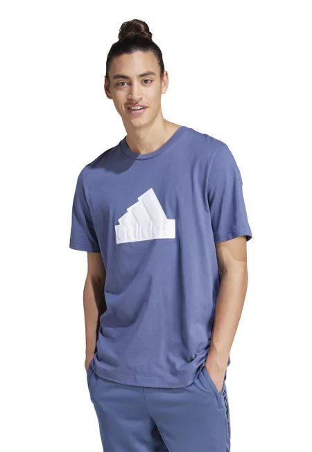 Тениска от памук с овално деколте