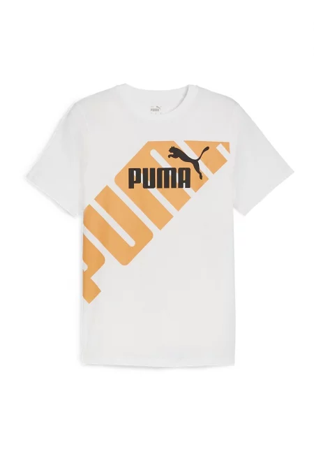 Тениска Power с лого и стандартна кройка