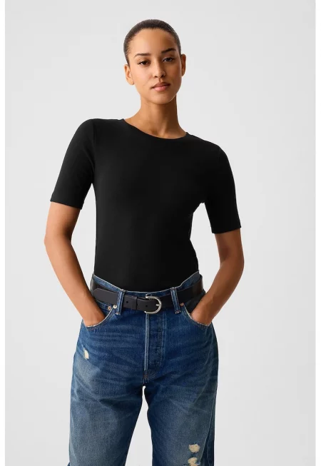 Тениска с модал - Черен