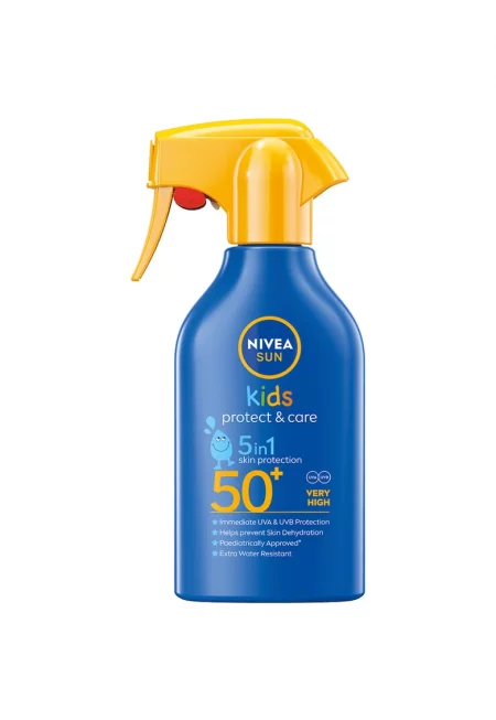Цветен слънцезащитен спрей за деца  Sun Kids Protect & Care 5in1