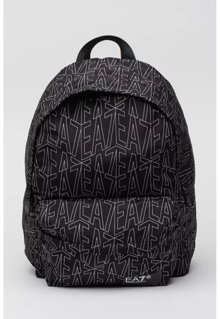 Унисекс раница с принт - 16.43 л - Черен/Бежов