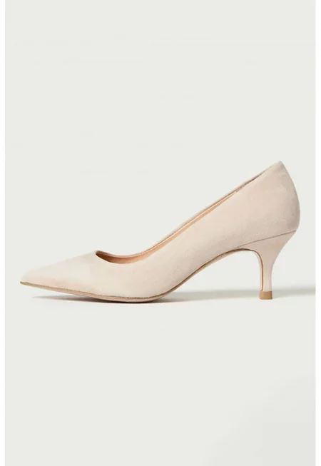 Велурени обувки Julie - Крем