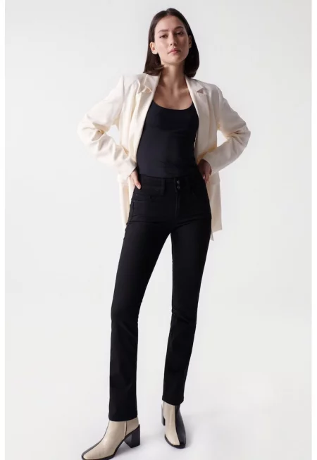 Вталяващи слим дънки Secret - Черен