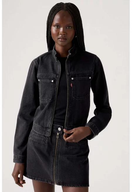 Яке от деним Youth с цип и джобове на гърдите