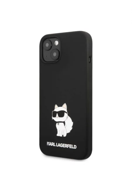 Защитен калъф  Liquid Silicone Choupette NFT за iPhone 13 - черен