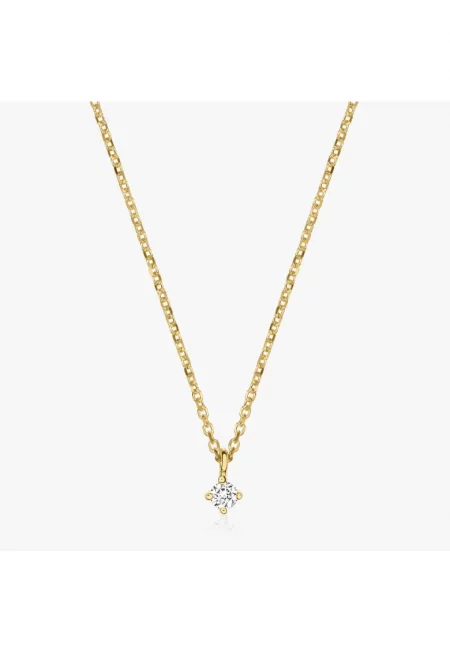 Златна огърлица Timeless - Диамант 0.03 CT