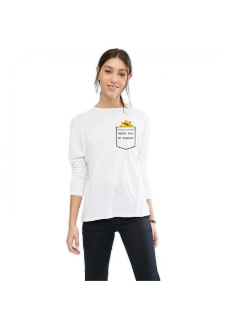 888113409-Дамска бяла блуза - Sunshine