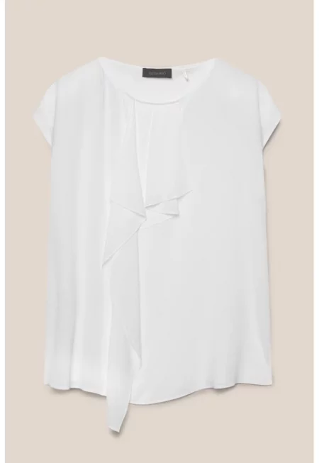 Блуза с къси ръкави - Бял