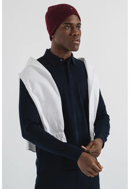 Блуза с яка - Ултрамарин синьо