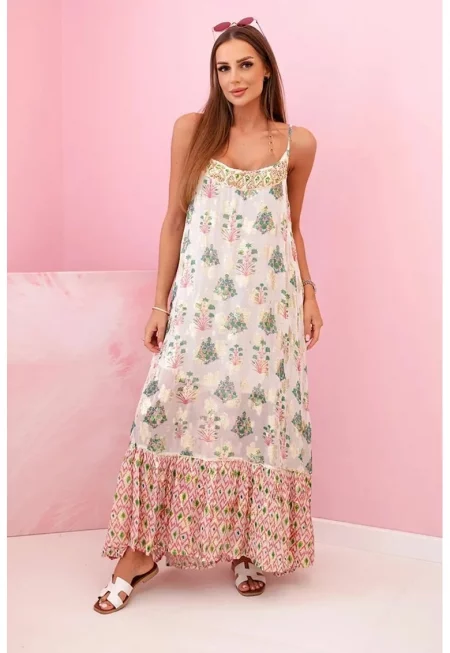 Дълга вискозна рокля - един размер