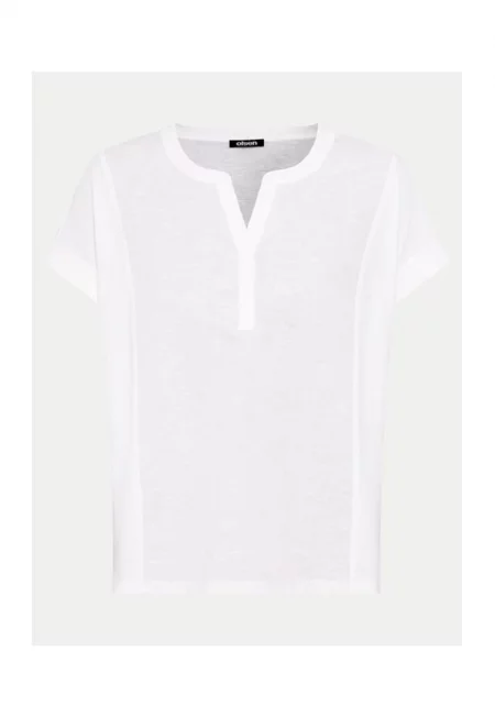 Дамска блуза  Памук/Лен - Бяла