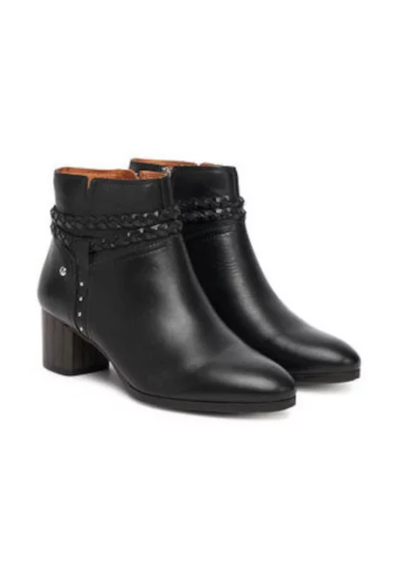 Дамски боти -  естествена кожа - черни