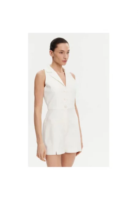 Дамски гащеризон  241-SHIWI.F - Памук/Полиестер - Бял - Бял