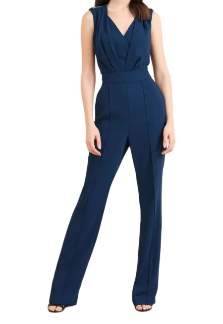 Дамски гащеризон -  Полиестер - Тъмносиньо -