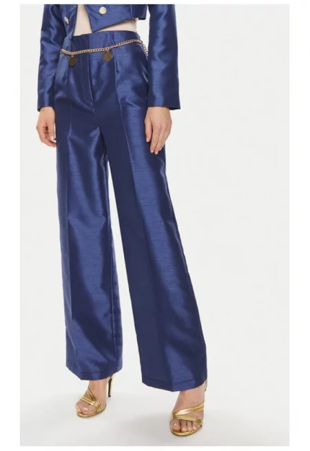 Дамски панталон -  29483 - тъмносин - полиестер