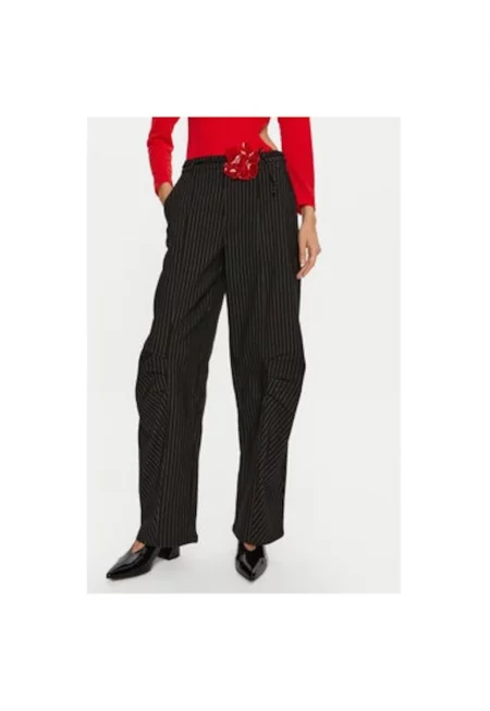 Дамски панталон -  304472862 - Вискоза/Полиестер - Черен - Черен