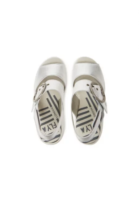 Дамски сандали - DIGO939FLY -  Естествена кожа - Сребърен - Сребрист