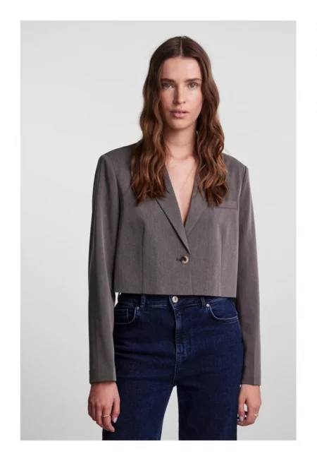 Дамско яке - парчета - 65816 - полиестер - сиво