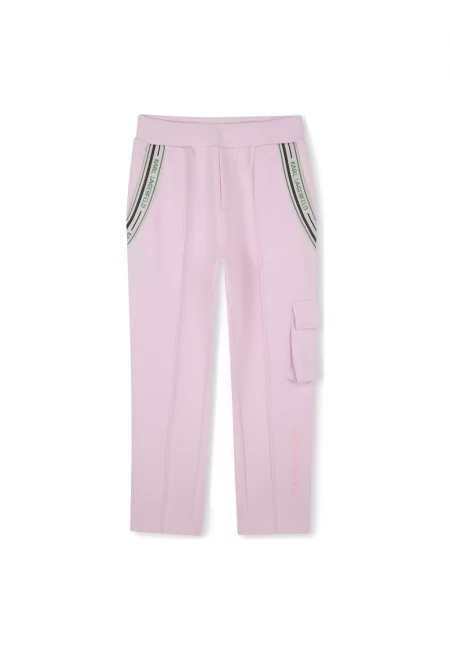 Детски спортен панталон Karl Lagerfeld за момичета - Z30451 46 - Полиестер/Памук - Розов - Розово