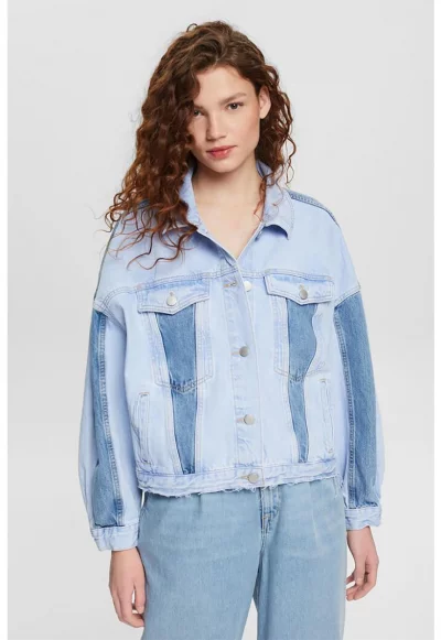 Двуцветно дънково яке