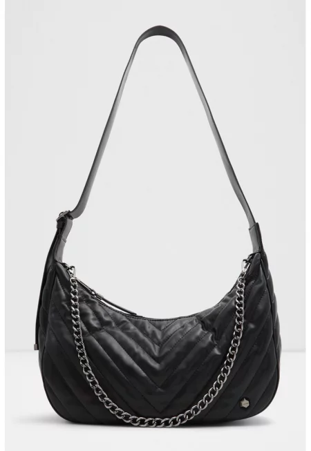 Капитонирана чанта за рамо Vickia - Черен