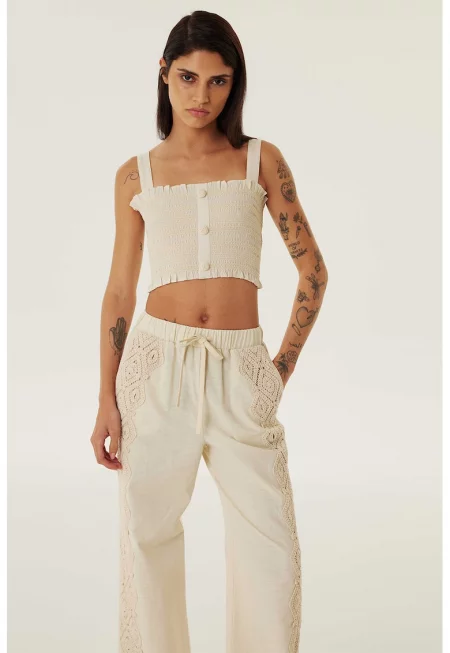 Къс топ с широки презрамки