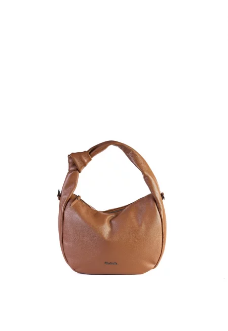 Кожена чанта за рамо Sélene - Кафяв