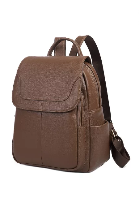 Кожена раница Cael - Тъмнокафяв