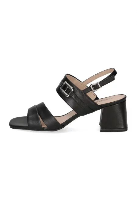 Кожени сандали с токи - Черен