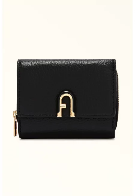 Кожено портмоне с лого - Черен