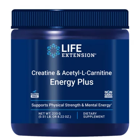 Креатин 5000 mg + Ацетил-L-карнитин 2000 mg – Енергия и мускулна издръжливост, 233 g прах, 30 дози