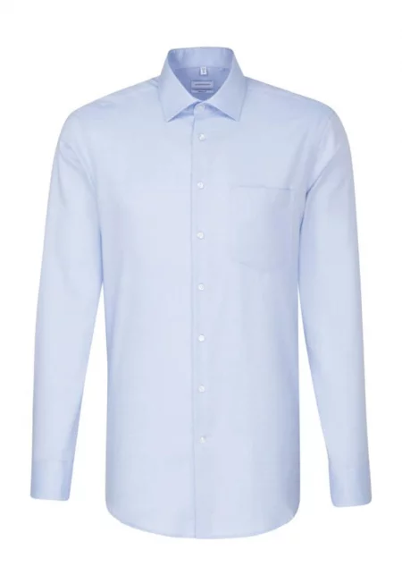 Мъжка синя памучна риза