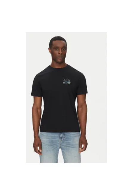Мъжка тениска  EBYZT00296-BLK - памук - черен - Черен