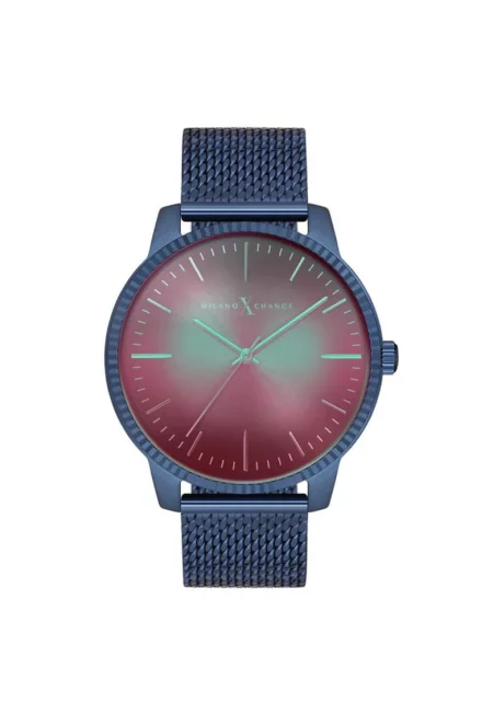 Мъжки часовник  MEX3192 - 44 мм - тъмносин цвят - тъмносиня текстилна каишка - кварцов механизъм - водоустойчивост 3 ATM