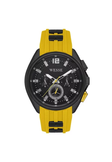 Мъжки часовник  WWG401905 - 47 мм корпус - жълта силиконова каишка - черен цвят
