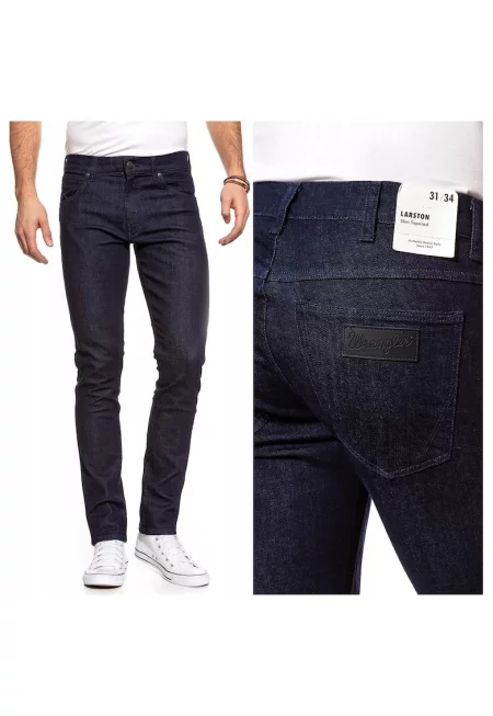 Мъжки дънки -  W18S-Hn-32A - Памучни - Дълги - Мъжки - Slim fit - W27-L32 US - Сини