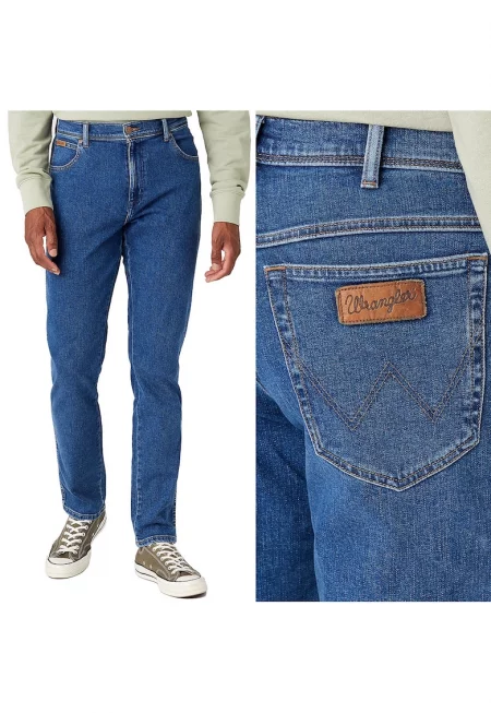Мъжки дънки Wrangler  W30 L34 - сини - вталени - еластични