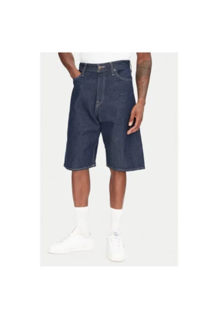 Мъжки дънкови шорти Jack Jones - 12272214 - Памук - Тъмносин