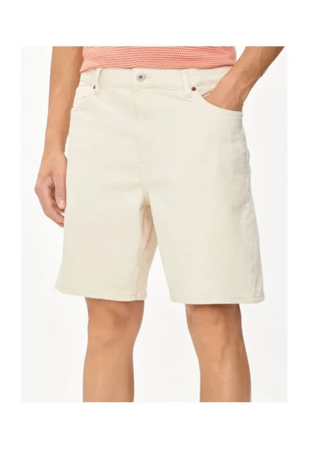 Мъжки къси панталони - Едноцветни - 303528867 - Памук - Бежов - Бежов
