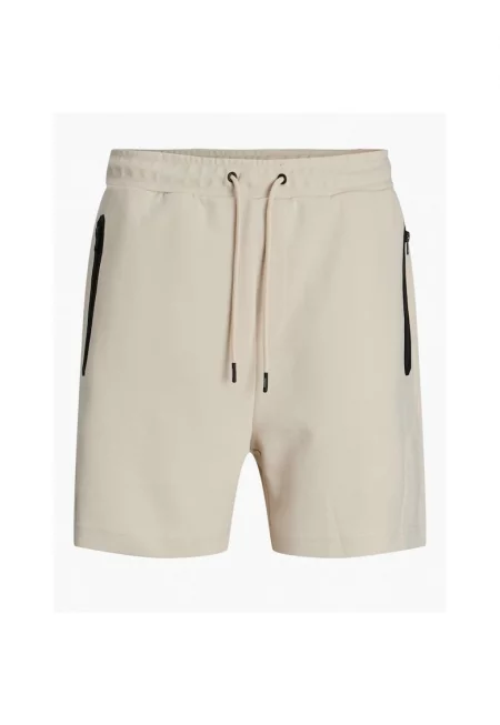 Мъжки спортни шорти Jack Jones - 12273304 - Полиестер/Памук - Бежов