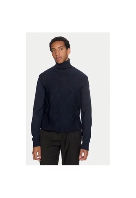 Мъжки суитшърт -  304174230 - Вълнен - Син - Син